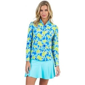 IBKUL Sea Turtles long sleeve sun shirt small UPF 50 swim golf tennis
